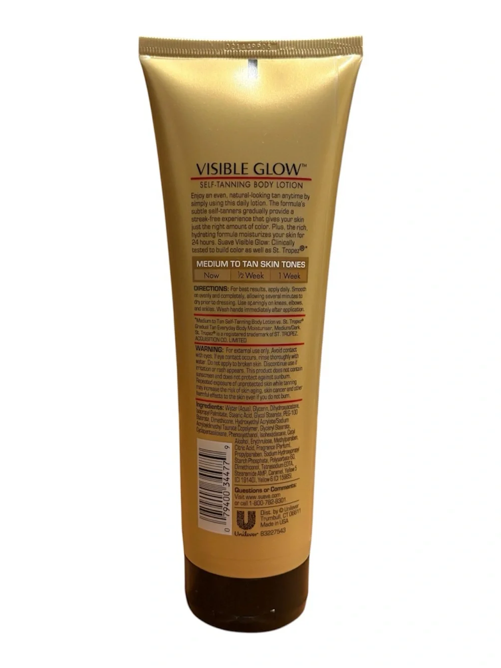 Suave Professionals Visible Glow Med to Tan Self-Tanning Body Lotion 7.5oz (3pk)